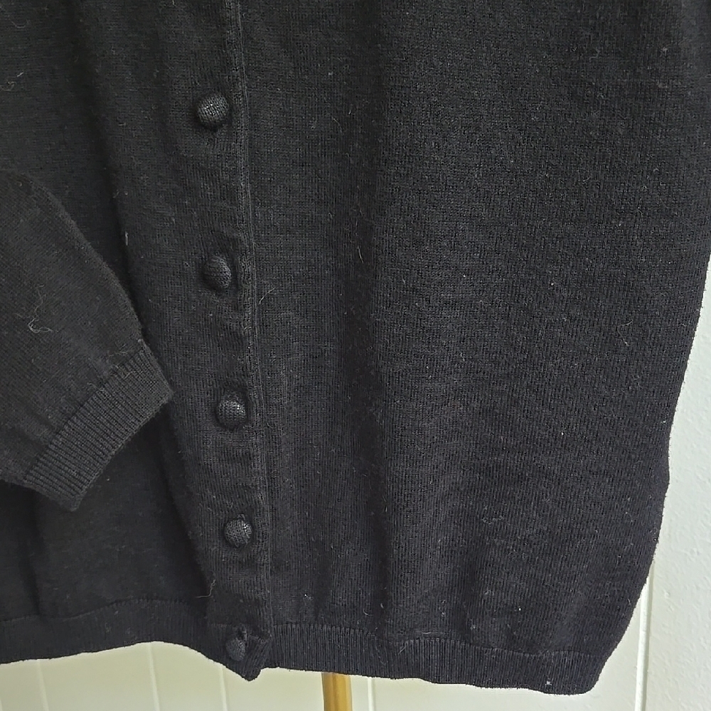 C. Wonder Black Cardigan with Beaded Neckline - Picture 5 of 6